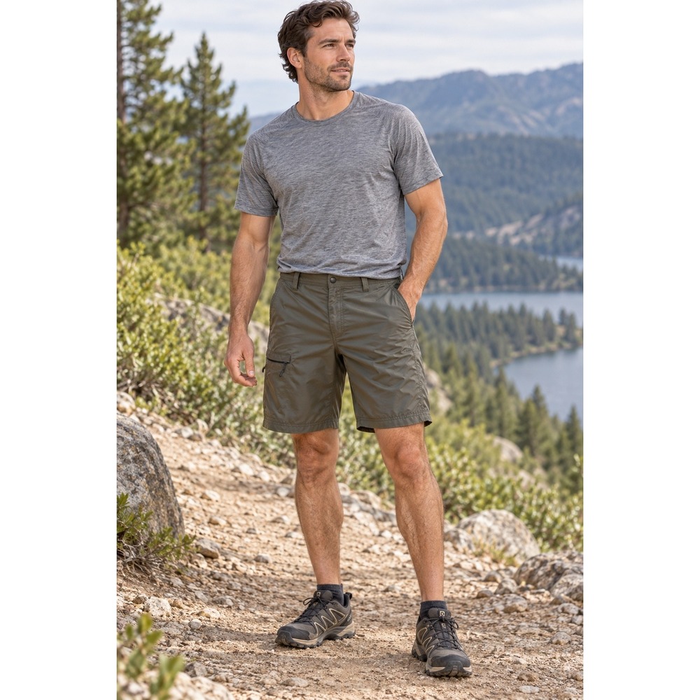 Filson Swiftwater Shorts Mens Small Dark Olive Charcoal Nylon Hiking FCOP019046